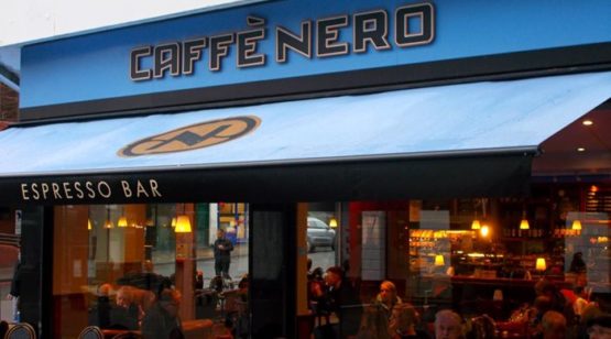 Caffee nero exterior with people sitting outside